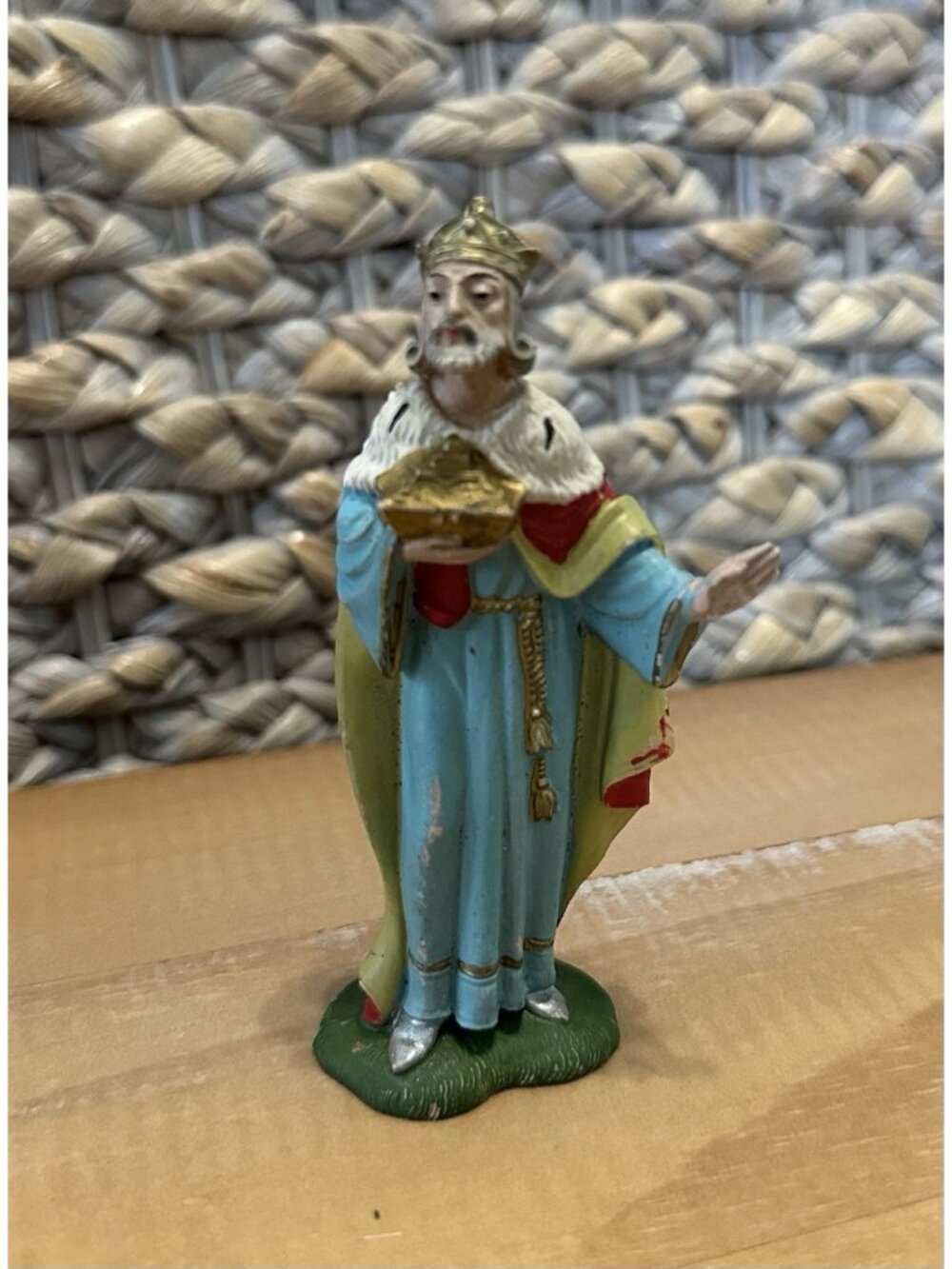 Vintage 4” Wise Man Figurine Depose Italy Religious King Nativity